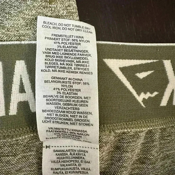 Gymshark Flex Leggings Mid Rise Olive Green Women's  Size M - Picture 13 of 14